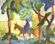 August Macke Eselreiter oil on canvas